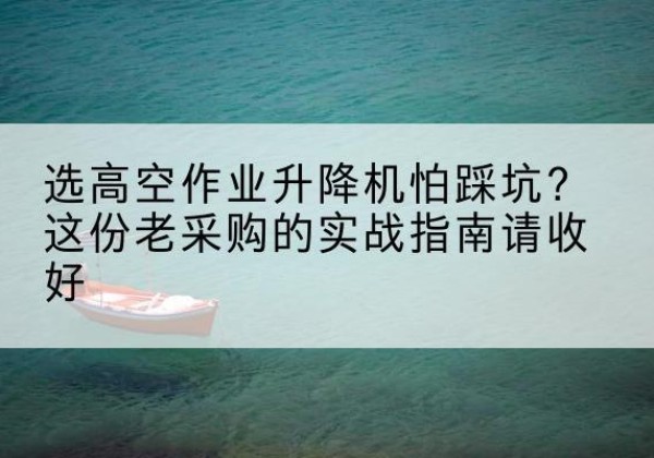 船山高空作业升降机厂家推荐-选高空作业升降机怕踩坑？这份老采购的实战指南请收好